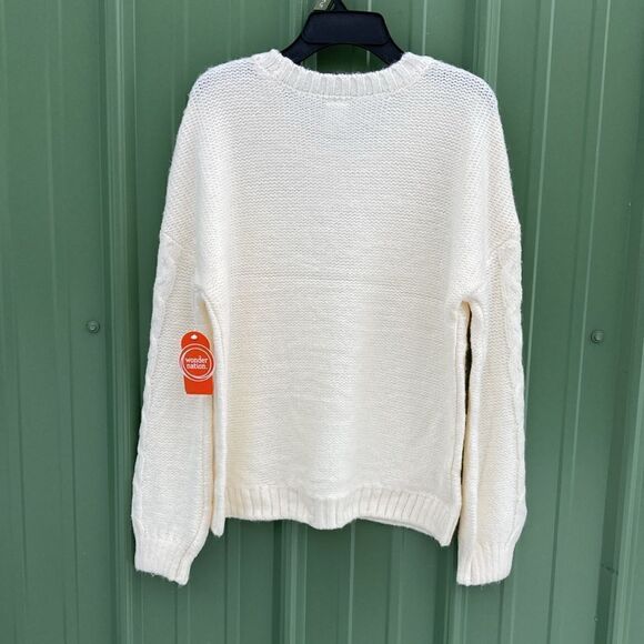 Girls Ultra Soft Cable Knit Sweater with Long Sleeves, Size XL (14-16) - Picture 3 of 7